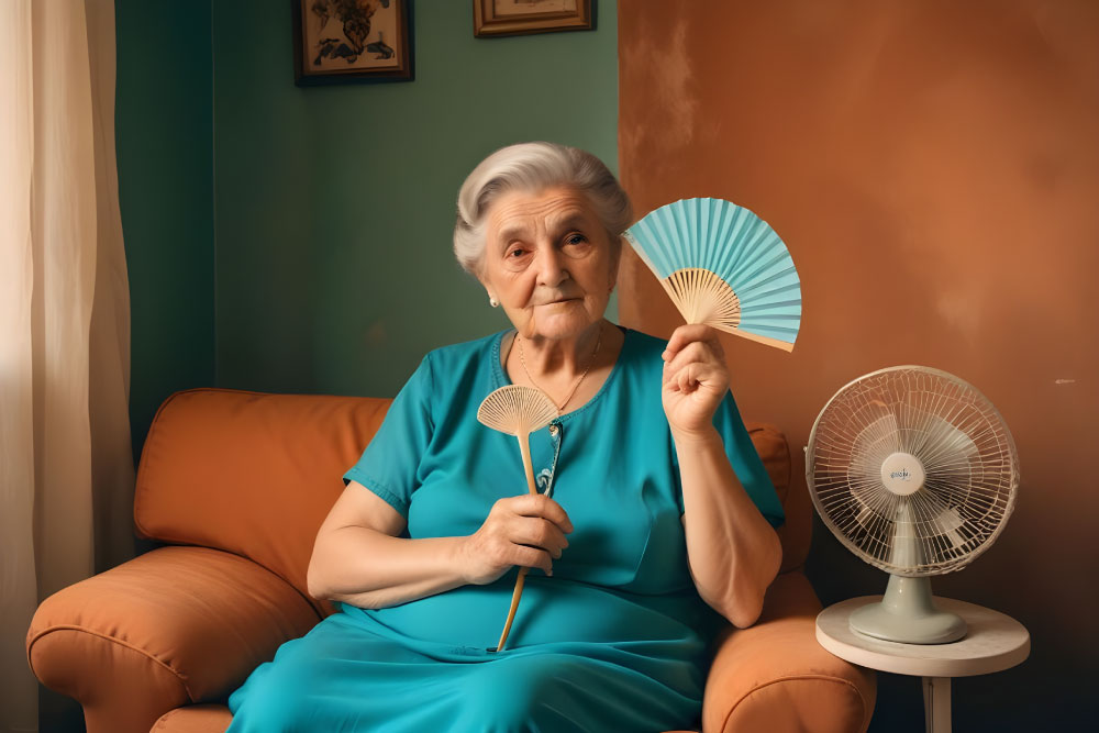 estate e caldo per gli anziani